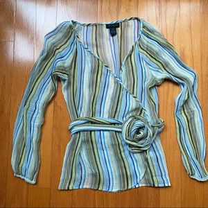 Sheer silk Limited wrap top